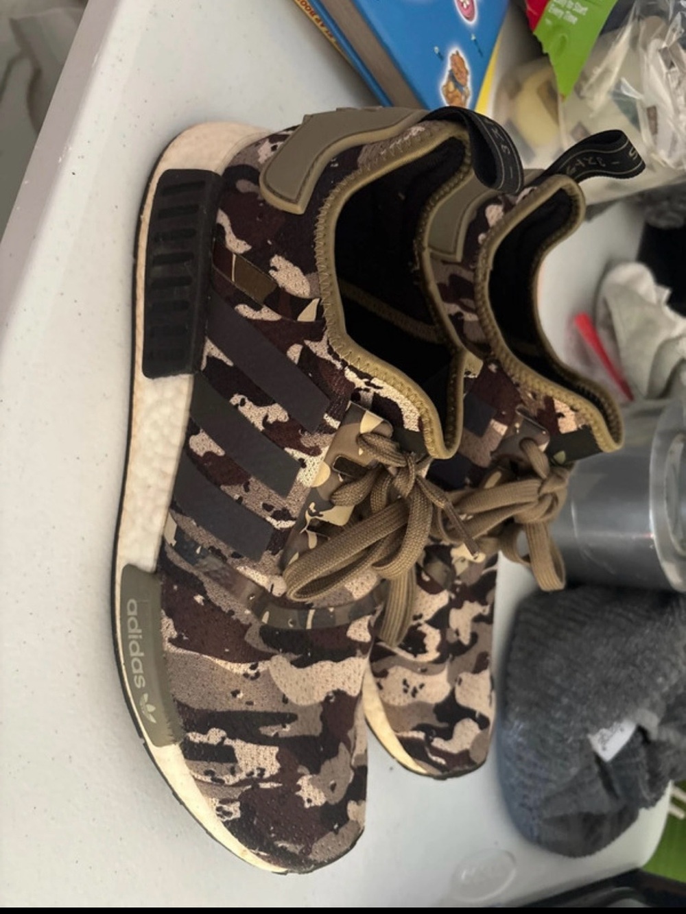 adidas Men's Camo NMD R1 Sneakers - Brown/Tan/Black